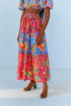 Farm Rio Macaw Party Mix Maxi Skirt 10 Farm Rio Macaw Party Mix Maxi Skirt -Farm Rio Dress Shop 313623 03