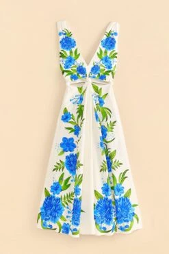Farm Rio Off-White Romantic Garden Midi Dress 11 Farm Rio Off-White Romantic Garden Midi Dress -Farm Rio Dress Shop 313630 05
