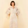Farm Rio Off-White Morada Boa Guipure Dress -Farm Rio Dress Shop 313631 01