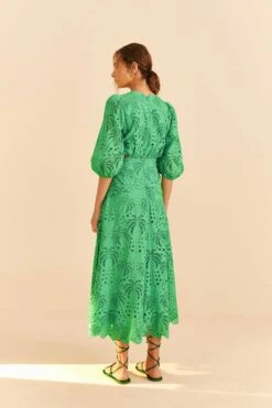 Farm Rio Green Richelieu Midi Dress -Farm Rio Dress Shop 313648 04