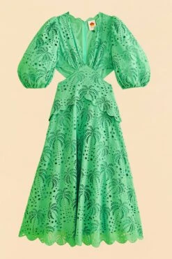 Farm Rio Green Richelieu Midi Dress -Farm Rio Dress Shop 313648 06