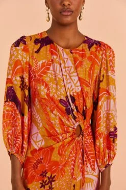 Farm Rio Beige Jungle Panther Lenzing™ Ecovero™ Viscose Midi Dress 11 Farm Rio Beige Jungle Panther Lenzing™ Ecovero™ Viscose Midi Dress -Farm Rio Dress Shop 313673 03