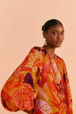 Farm Rio Beige Jungle Panther Lenzing™ Ecovero™ Viscose Midi Dress 12 Farm Rio Beige Jungle Panther Lenzing™ Ecovero™ Viscose Midi Dress -Farm Rio Dress Shop 313673 04