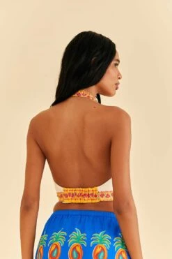 Farm Rio Off-White Vivid Garden Top -Farm Rio Dress Shop 313675 04