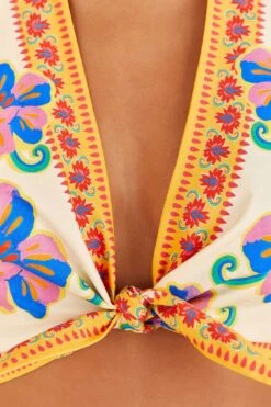 Farm Rio Off-White Vivid Garden Top -Farm Rio Dress Shop 313675 05