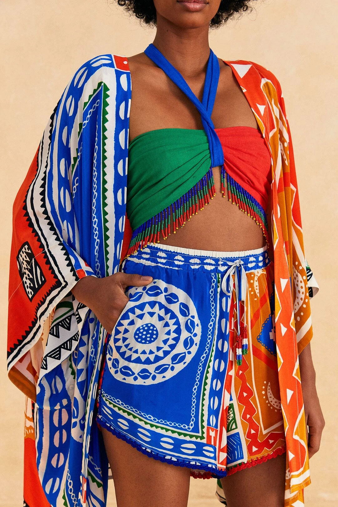 Farm Rio Off-White Pitta Colors Shorts 5 Farm Rio Off-White Pitta Colors Shorts - Image 3