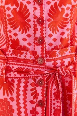 Farm Rio Red Jungle Scarf Romper -Farm Rio Dress Shop 313677 05