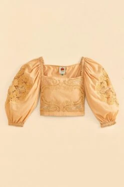 Farm Rio Dark Sand Lace Blouse 13 Farm Rio Dark Sand Lace Blouse -Farm Rio Dress Shop 313679 06