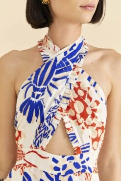 Farm Rio Off-White Mixed Lobsters Jumpsuit -Farm Rio Dress Shop 313681 03