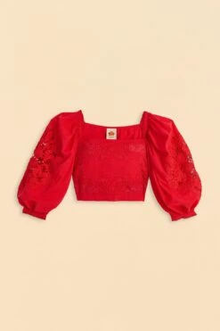 Farm Rio Red Lace Blouse 13 Farm Rio Red Lace Blouse -Farm Rio Dress Shop 313682 06