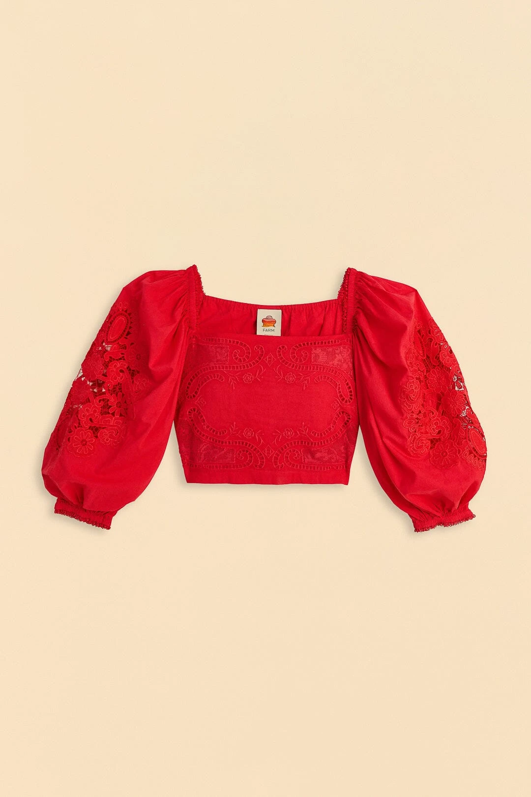 Farm Rio Red Lace Blouse 8 Farm Rio Red Lace Blouse - Image 6