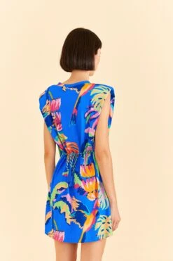 Farm Rio Blue Painted Jungle T-Shirt Dress -Farm Rio Dress Shop 313685 04