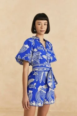 Farm Rio Blue Lace Banana Romper