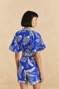 Farm Rio Blue Lace Banana Romper -Farm Rio Dress Shop 313686 04