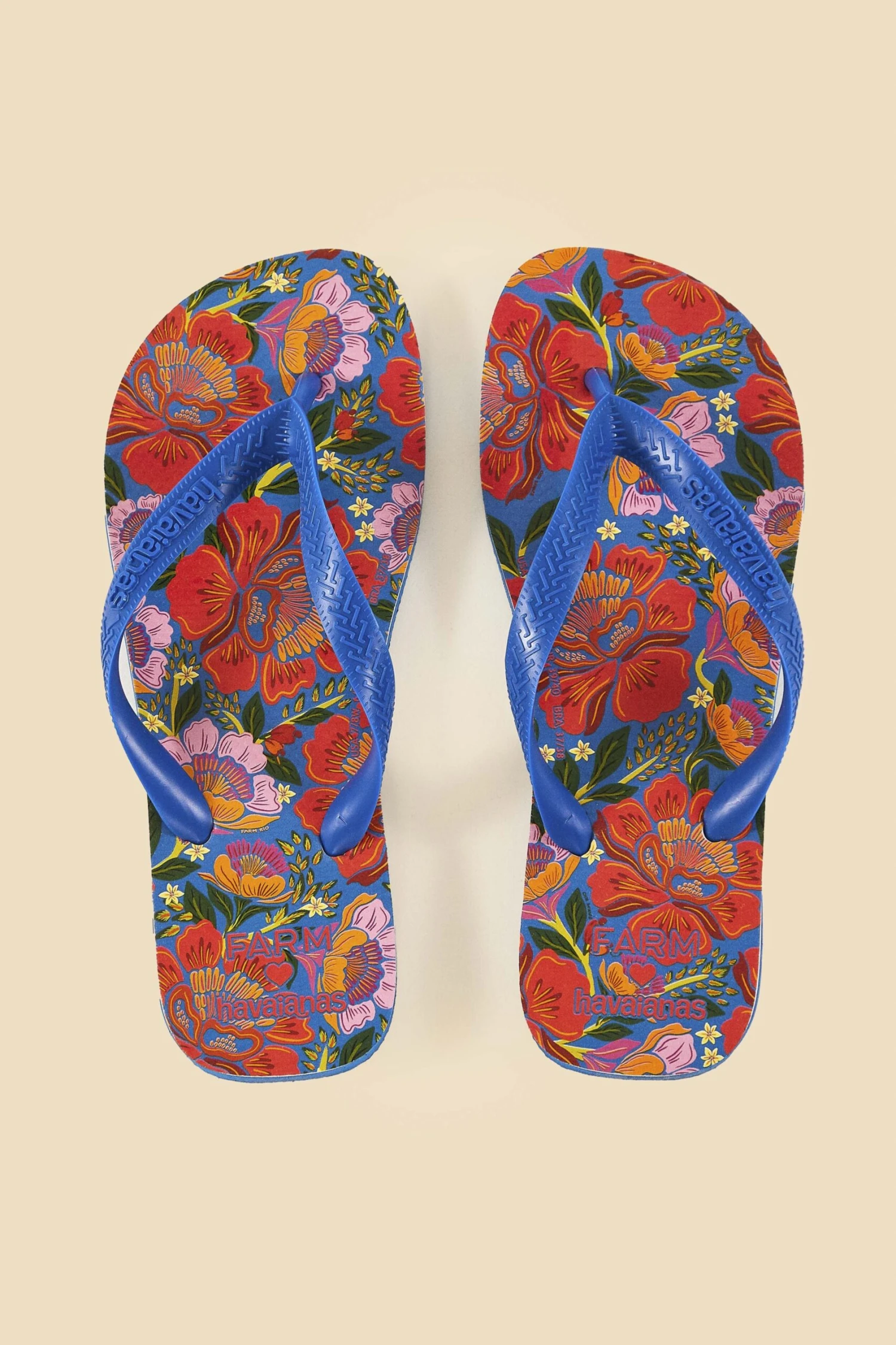 Farm Rio Blue Flowers Garden Havaianas Sandals 4 Farm Rio Blue Flowers Garden Havaianas Sandals - Image 2