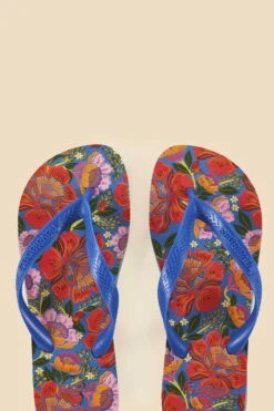 Farm Rio Blue Flowers Garden Havaianas Sandals 7 Farm Rio Blue Flowers Garden Havaianas Sandals -Farm Rio Dress Shop 313727 03