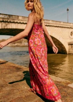 Farm Rio Macaw Flowers Red Jolia Dress -Farm Rio Dress Shop 313758 03