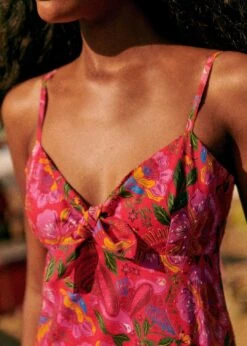 Farm Rio Macaw Flowers Red Jolia Dress -Farm Rio Dress Shop 313758 04