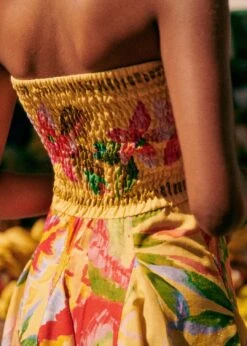 Farm Rio Summer Forest Yellow Olinda Short Dress 9 Farm Rio Summer Forest Yellow Olinda Short Dress -Farm Rio Dress Shop 313791 03