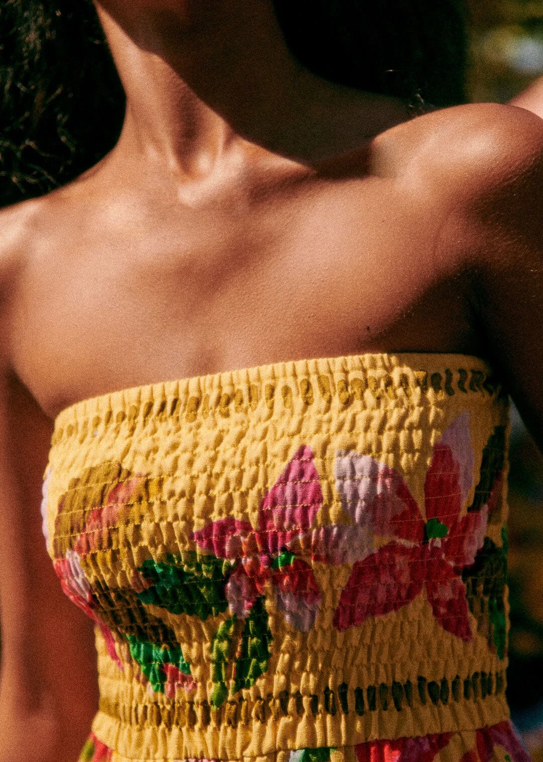 Farm Rio Summer Forest Yellow Olinda Short Dress 6 Farm Rio Summer Forest Yellow Olinda Short Dress - Image 4