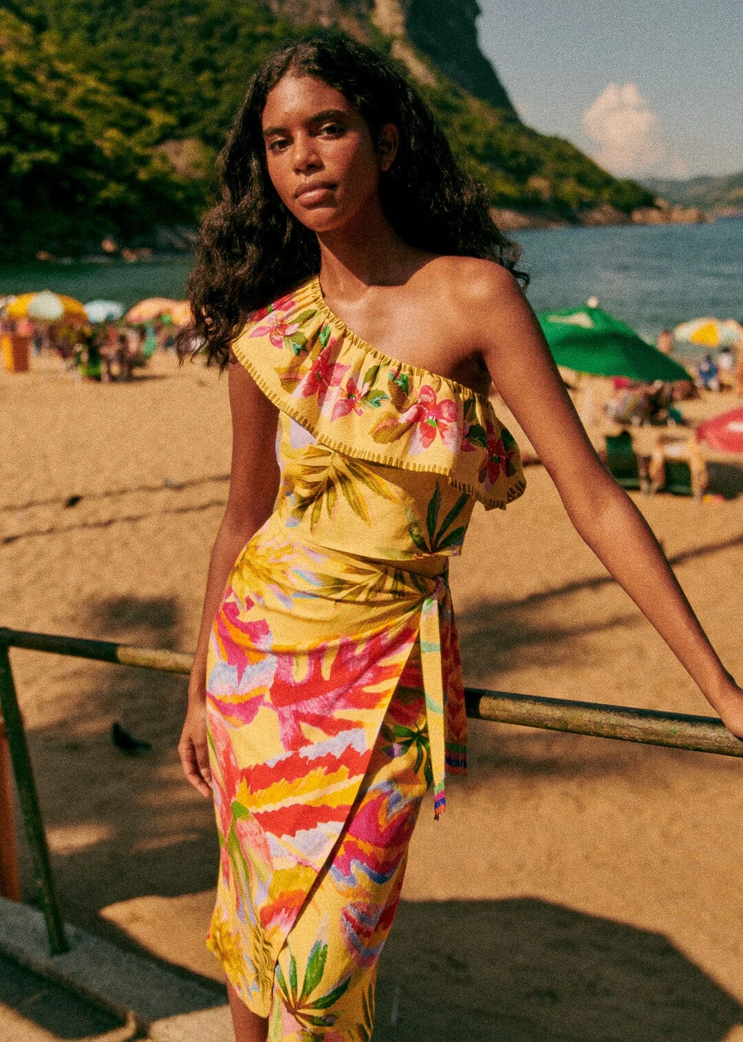 Farm Rio Summer Forest Yellow Bia Midi Skirt 4 Farm Rio Summer Forest Yellow Bia Midi Skirt - Image 2