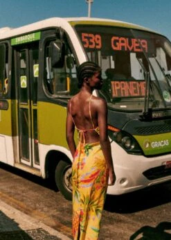 Farm Rio Summer Forest Yellow Burna Midi Dress -Farm Rio Dress Shop 313793 05