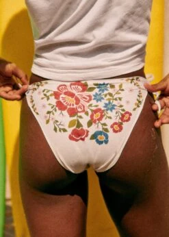 Farm Rio Sunset Romantic Garden Bikini Bottom Tie Side -Farm Rio Dress Shop 313812 03