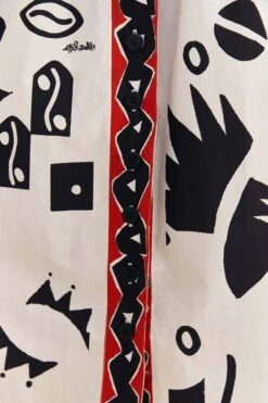 Farm Rio Off-White Pitta Soul Puff Sleeve Midi Dress 12 Farm Rio Off-White Pitta Soul Puff Sleeve Midi Dress -Farm Rio Dress Shop 314083 05