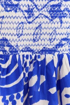 Farm Rio Off-White Pitta Waves Smocked Midi Skirt -Farm Rio Dress Shop 314084 05