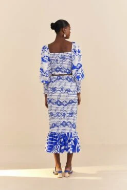 Farm Rio Off-White Pitta Waves Smocked Blouse 11 Farm Rio Off-White Pitta Waves Smocked Blouse -Farm Rio Dress Shop 314085 04