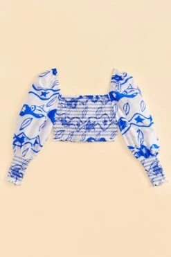 Farm Rio Off-White Pitta Waves Smocked Blouse 13 Farm Rio Off-White Pitta Waves Smocked Blouse -Farm Rio Dress Shop 314085 06