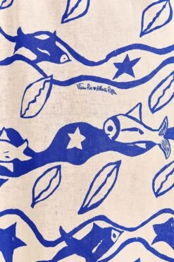 Farm Rio Off-White Pitta Waves Sleeveless Maxi Dress -Farm Rio Dress Shop 314086 05