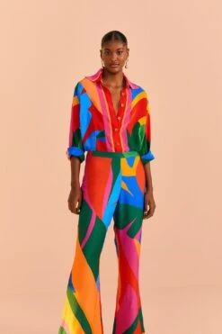 Farm Rio Colorful Leaves Lenzing™ Ecovero™ Viscose Pants