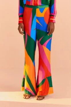 Farm Rio Colorful Leaves Lenzing™ Ecovero™ Viscose Pants -Farm Rio Dress Shop 314097 03