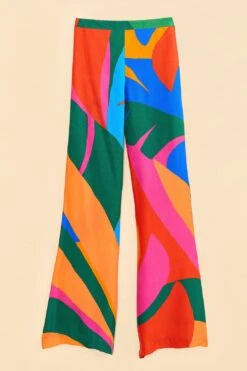 Farm Rio Colorful Leaves Lenzing™ Ecovero™ Viscose Pants -Farm Rio Dress Shop 314097 06