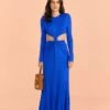 Farm Rio Blue Knot Cut Out Maxi Dress 1 Farm Rio Blue Knot Cut Out Maxi Dress -Farm Rio Dress Shop 314099 01
