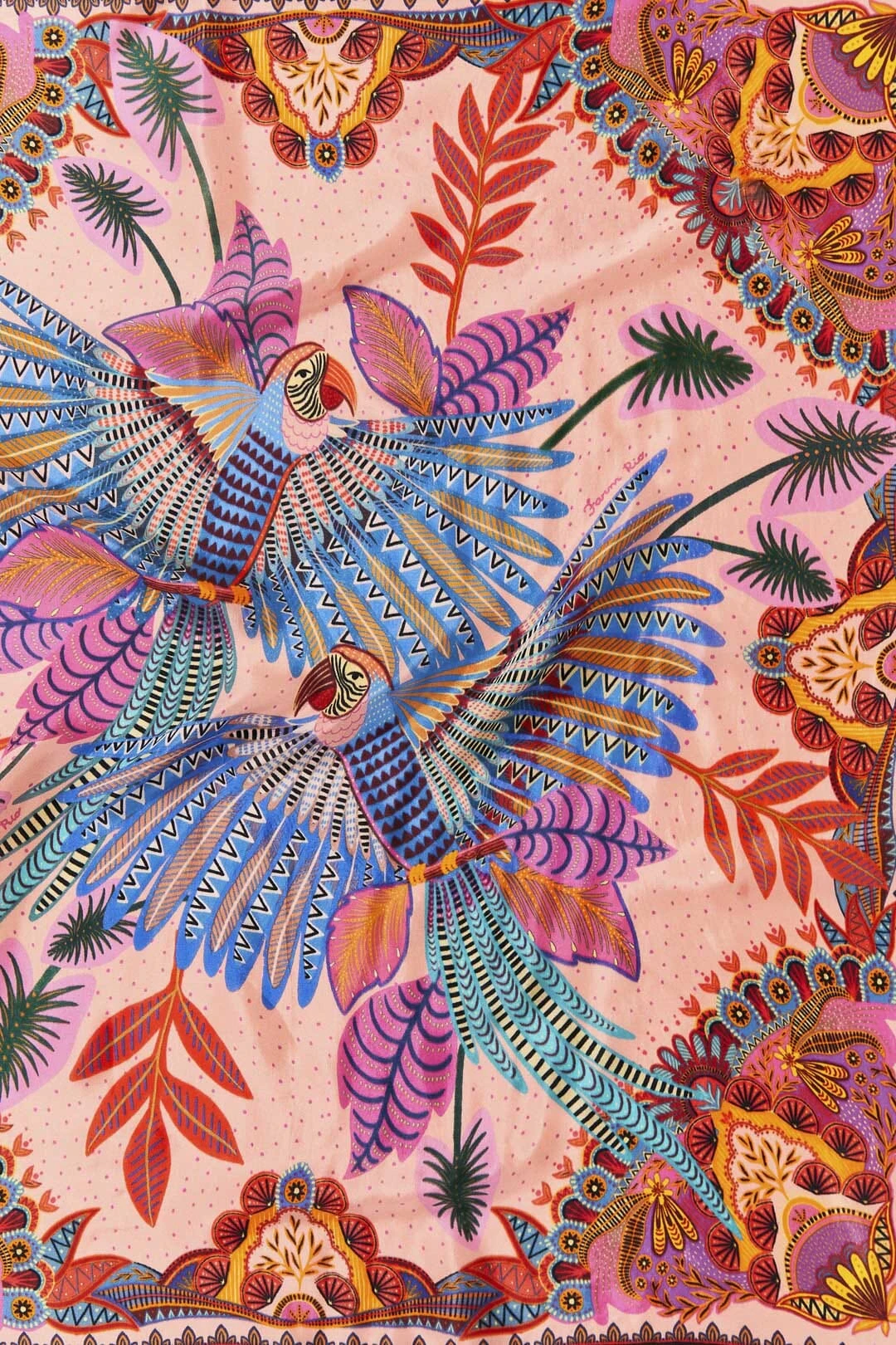 Farm Rio Pink Macaw Scarf 4 Farm Rio Pink Macaw Scarf - Image 2