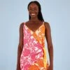 Farm Rio Pink Tropical Woodcut Cover Up -Farm Rio Dress Shop 314462 01