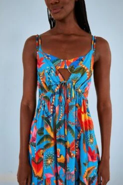 Farm Rio Blue Macaw Party Cover Up -Farm Rio Dress Shop 314463 03