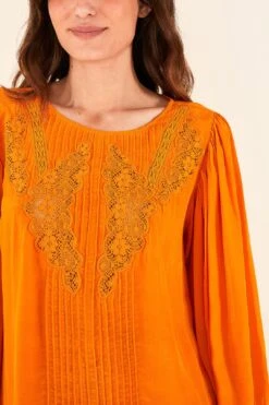 Farm Rio Orange Lace Blouse -Farm Rio Dress Shop 314469 03
