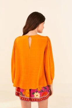 Farm Rio Orange Lace Blouse -Farm Rio Dress Shop 314469 04