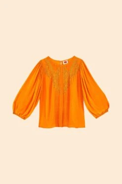 Farm Rio Orange Lace Blouse -Farm Rio Dress Shop 314469 06