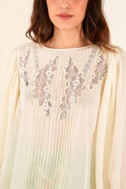 Farm Rio Off White Lace Blouse -Farm Rio Dress Shop 314470 04