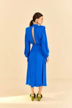 Farm Rio Blue Shoulder Pads Maxi Dress 10 Farm Rio Blue Shoulder Pads Maxi Dress -Farm Rio Dress Shop 314477 04