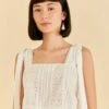 Farm Rio Off-White Lace Top -Farm Rio Dress Shop 314505 01