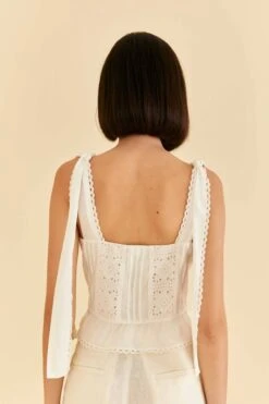 Farm Rio Off-White Lace Top -Farm Rio Dress Shop 314505 04