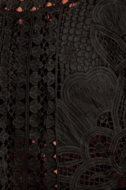 Farm Rio Black Alucina Luz Guipire Crop Top -Farm Rio Dress Shop 314508 05