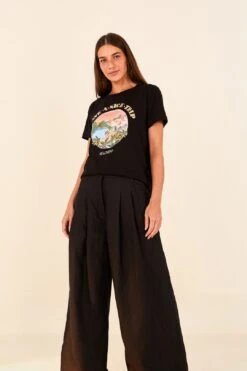 Farm Rio Black Low Waist Pants -Farm Rio Dress Shop 314509 04