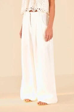Farm Rio Off White Low Waist Pants -Farm Rio Dress Shop 314510 03