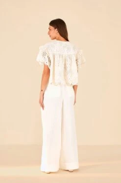 Farm Rio Off White Low Waist Pants -Farm Rio Dress Shop 314510 04